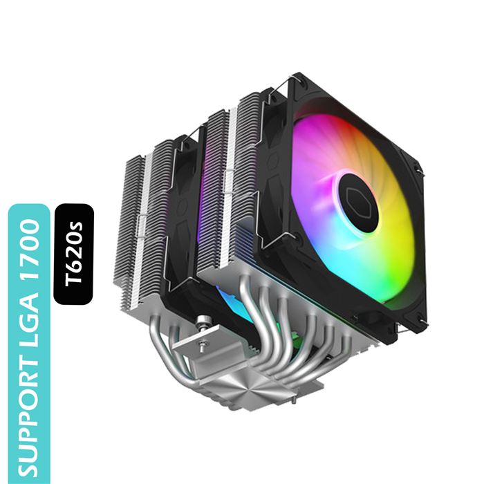 خنک کننده پردازنده کولر مستر مدل T620s ARGB LGA1700 - 12