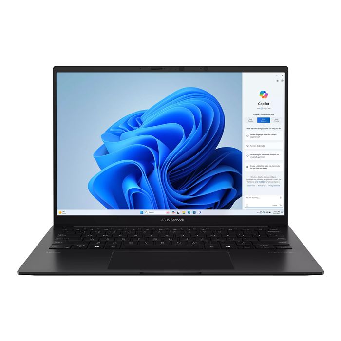 لپ‌تاپ 14 اینچی لمسی OLED ایسوس مدل Zenbook 14 OLED UM3406KA با پردازنده Ryzen AI 7-350، رم 32 گیگابایت LPDDR5X، حافظه SSD با ظرفیت 1 ترابایت، نمایشگر WUXGA و باتری 75 وات‌ساعتی