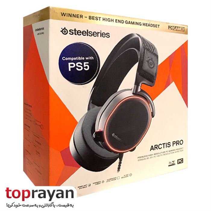 هدست مخصوص بازی استیل سریز مدل    SteelSeries ARCTIS PRO + GAMEDAC Black - 2