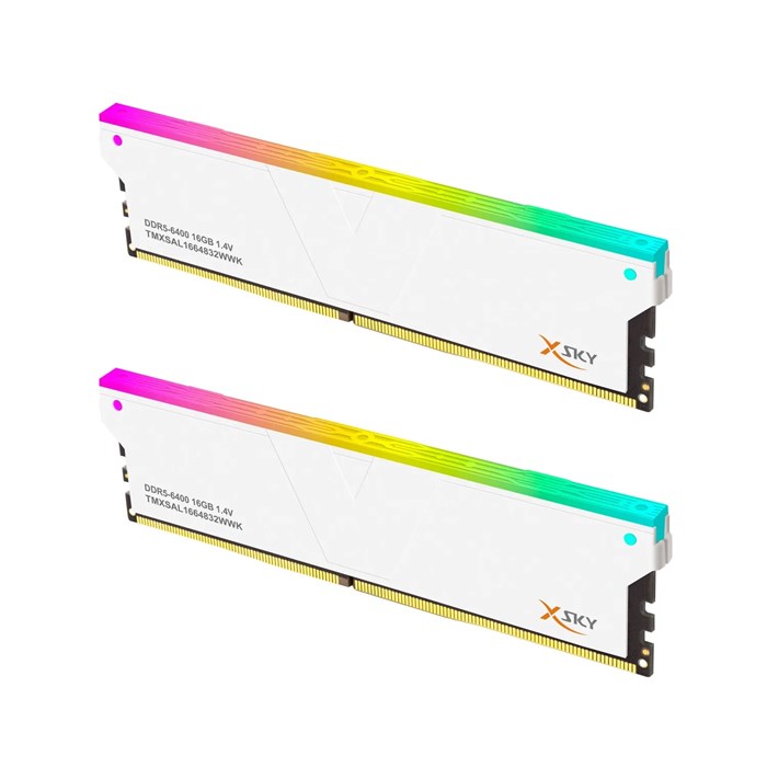  رم وی کالر دو کاناله Manta XSky RGB 32GB 6000MHz White - 2