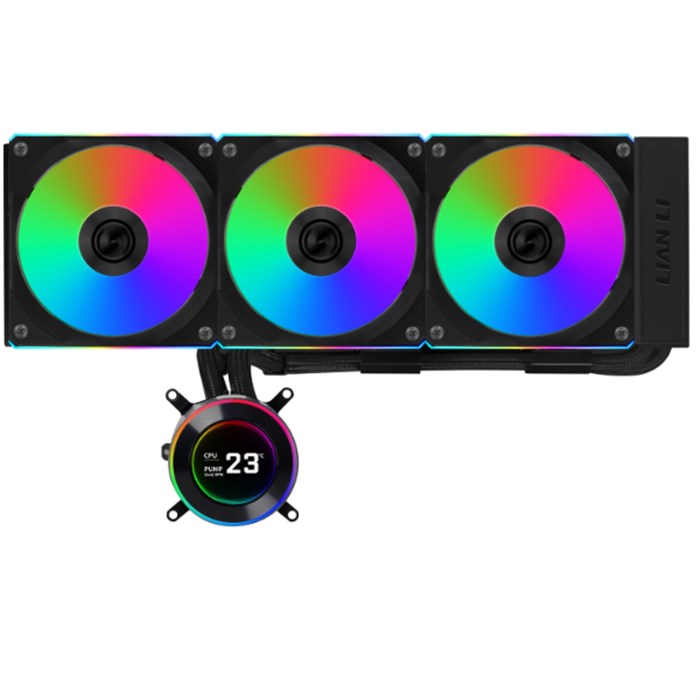 کولر پردازنده مایع لیان لی مشکی مدل Hydroshift II LCD-C 360CL AIO - 4
