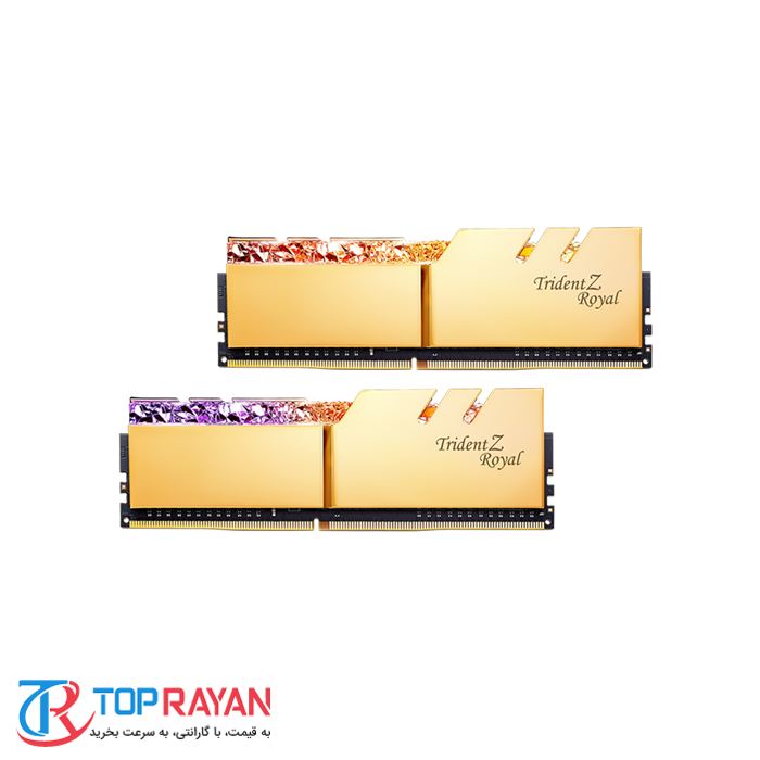 رم کامپیوتر DDR4 دو کاناله 3200 مگاهرتز CL16 جی اسکیل مدل Trident Z Royalظرفیت 16 گیگابایت - 6