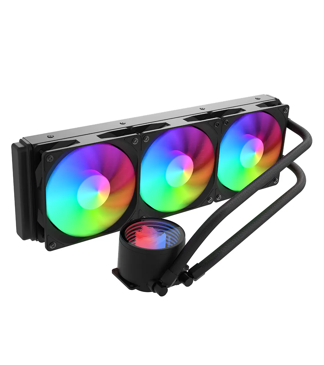 خنک کننده مایع پردازنده ردراگون مشکی مدل CCW-3013 360 RGB - 2