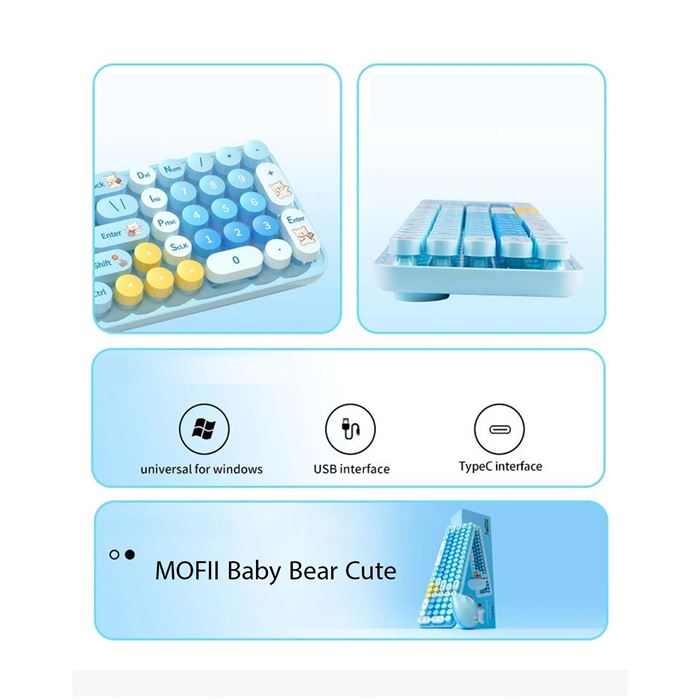 کیبورد و ماوس بی سیم مافی مدل Baby Bear - 12