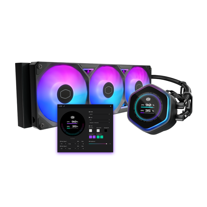 خنک کننده مایع پردازنده کولر مستر مدل MASTERLIQUID 360mm ATMOS II Black - 7