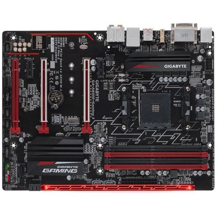 GIGABYTE GA-AB350-Gaming 3 (rev. 1.0) Motherboard - 8