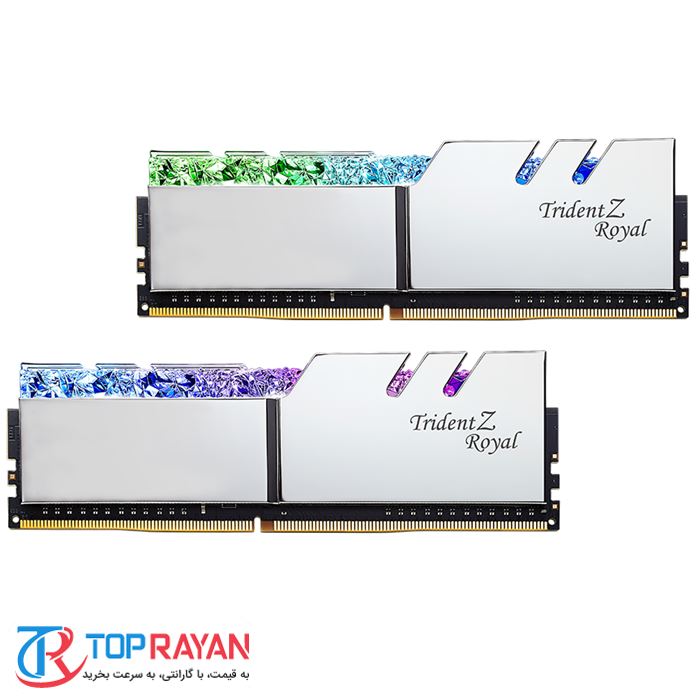 رم کامپیوتر RAM جی اسکیل دو کاناله مدل Trident Z Royal RS DDR4 3600MHz CL18 Dual ظرفیت 64 گیگابایت - 4