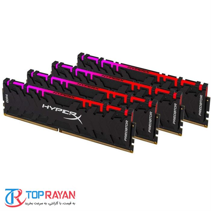 رم کامپیوتر ۴کاناله کینگستون مدل HyperX Predator RGB با حافظه ۳۲ گیگابایت و فرکانس ۳۶۰۰ مگاهرتز - 6