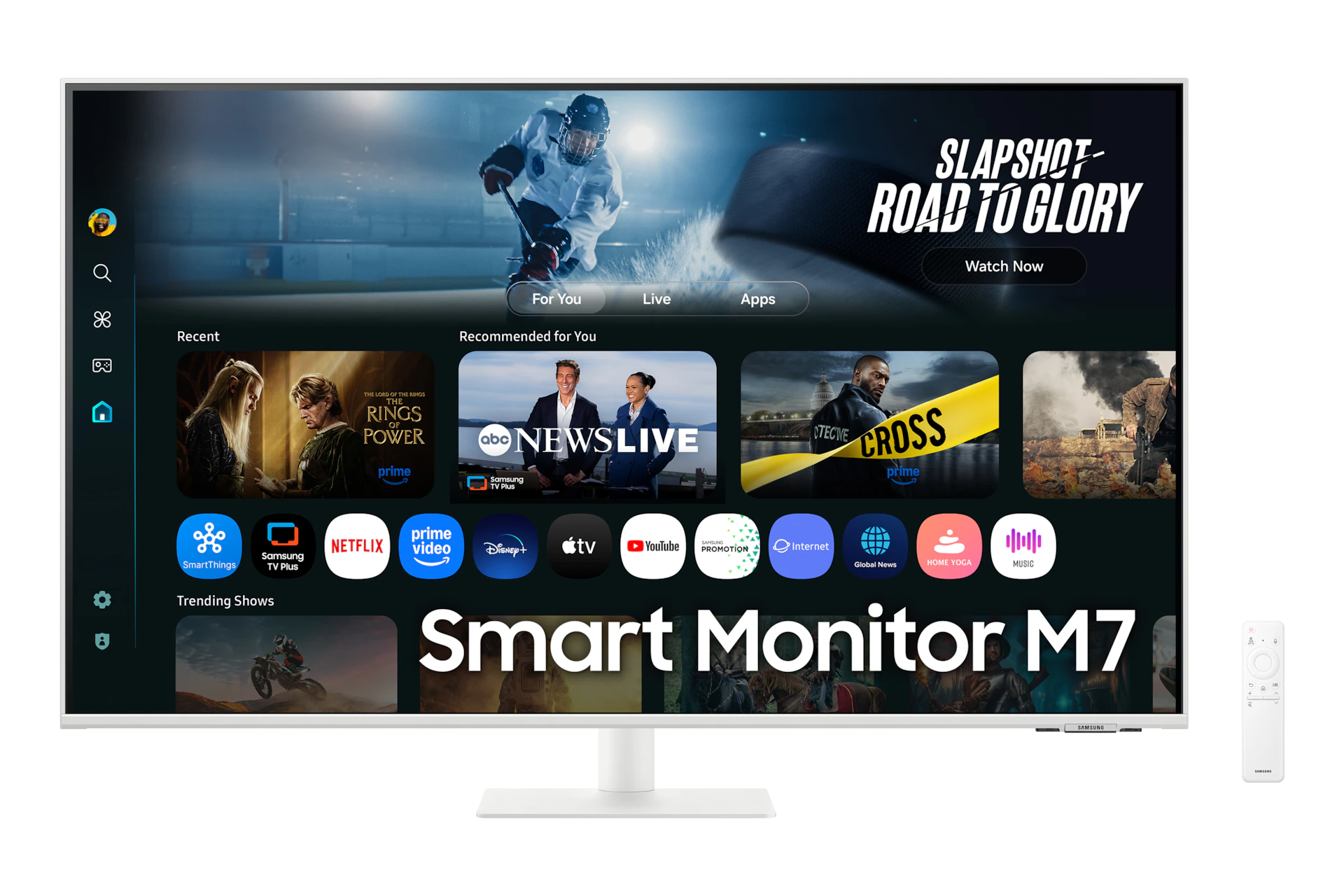 مانیتور هوشمند 32 اینچ سامسونگ سفید سری M70F M7 مدل LS32FM703UNXZA (60هرتز)
