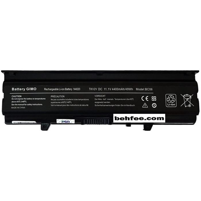 باتری  لپ تاپ دل Battery Dell Inspiron N4030-6Cell Gimo Plus مشکی-49 وات ساعت