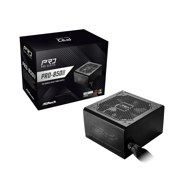پاور کامپیوتر ازراک ASRock PRO-850B BRONZE توان 850 وات