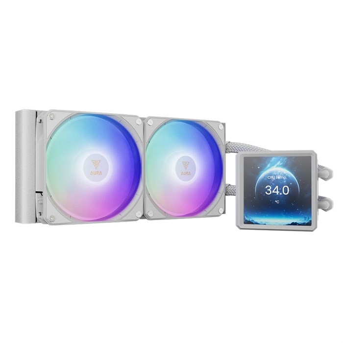 فن خنک کننده مایع پردازنده گیم دیاس مدل AURA GL240 LCD ARGB WHITE