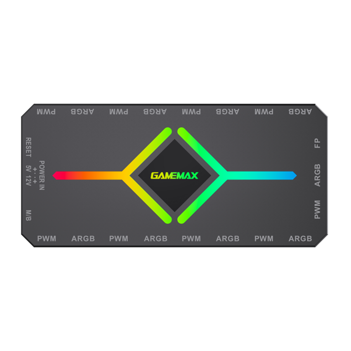 کنترل نورپردازی و سرعت فن گیم مکس V4.0 ARGB HUB PWM BK