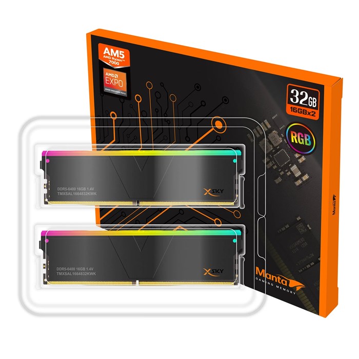  رم وی کالر دو کاناله XSky RGB 32GB (2 x 16GB)  DDR5 6400 CL32 - 3