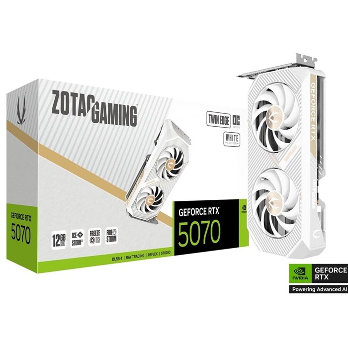 کارت گرافیک زوتک مدل GeForce RTX 5070 Twin Edge OC White 12GB OC